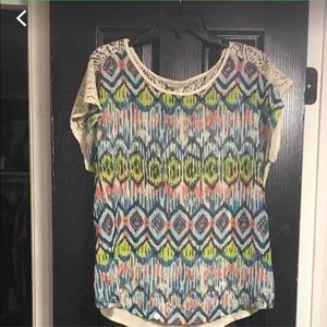 Colorful Laced Blouse